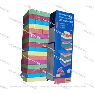 COLOR WOODEN TUMBLE TOWER...